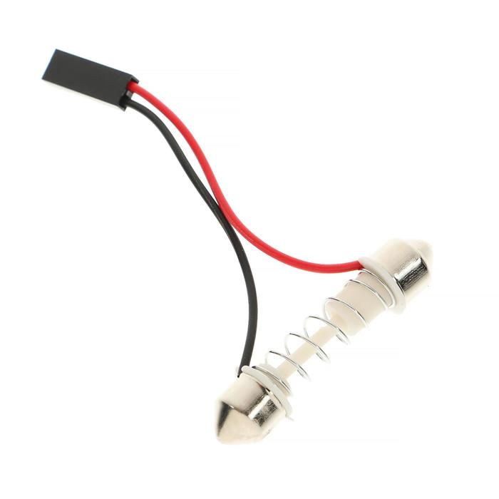 Автолампа светодиодная 43×35 мм, 12 В, 48 SMD, два переходника, свет белый Автолампа светодиодная 43×35 мм, 12 В, 48 SMD, два переходника, свет белый