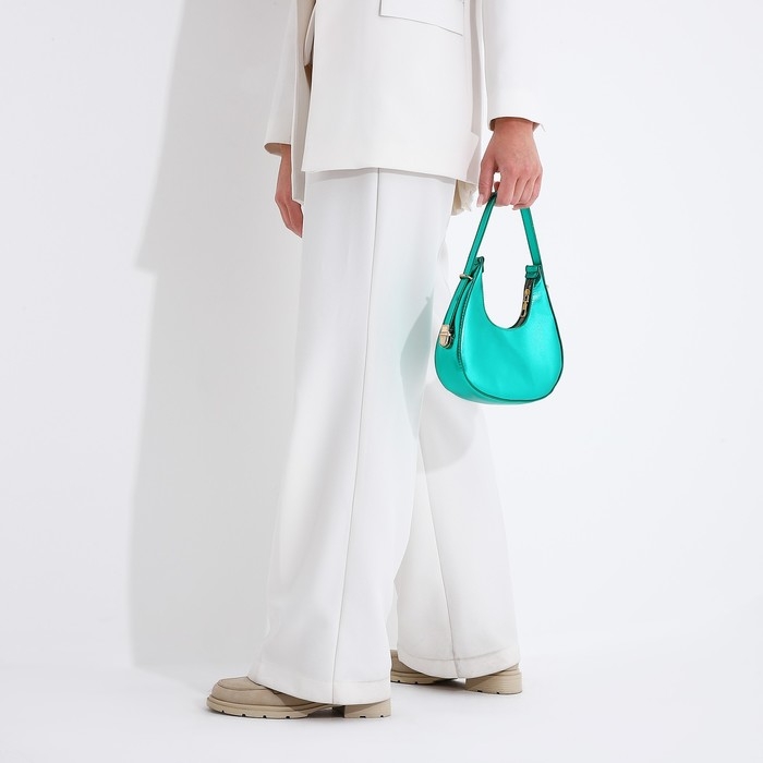 Сумка-багет на молнии, цвет зелёный Сумка-багет на молнии, цвет зелёный