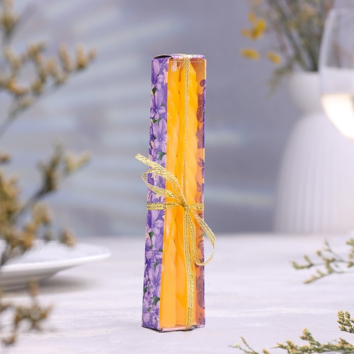 Набор свечей витых, 2 штуки, аромат лимон Набор свечей витых, 2 штуки, аромат лимон