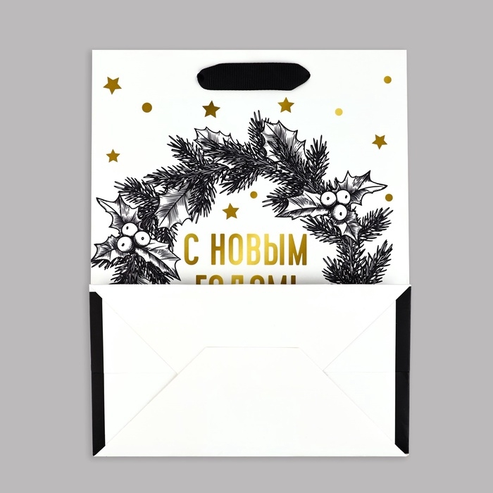 Пакет подарочный новогодний ламинированный «Новогодние чудеса», MS 23 x 18 х 10 см Пакет подарочный новогодний ламинированный «Новогодние чудеса», MS 23 x 18 х 10 см