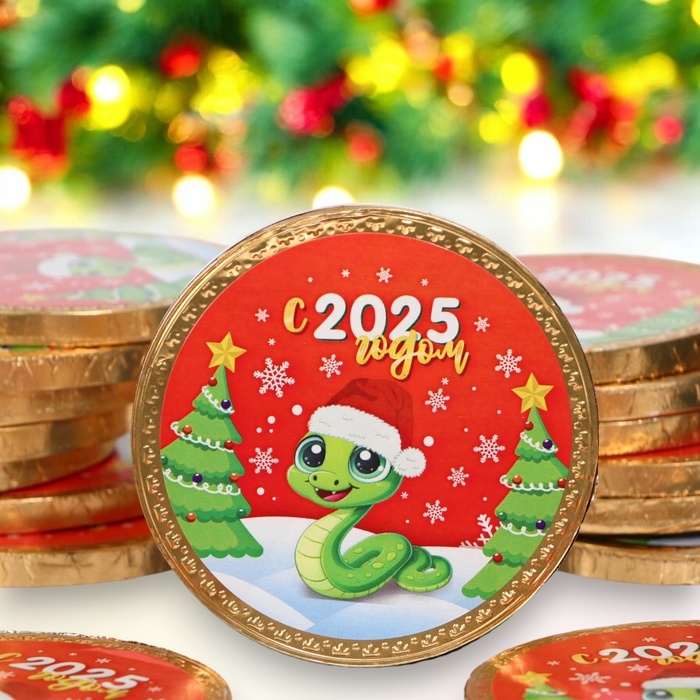Новый год. Шоколадная медаль Новый год. Шоколадная медаль "С 2025 годом", 25 г