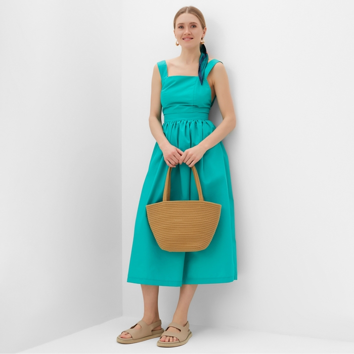 Платье женское MINAKU: Casual Collection цвет бирюзовый, р-р 48 Платье женское MINAKU: Casual Collection цвет бирюзовый, р-р 48