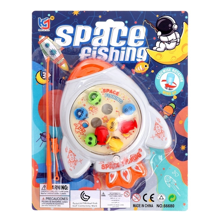 Рыбалка заводная «Ракета», 8 рыбок, с удочкой, МИКС