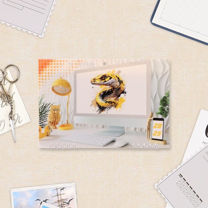 Календарь квартальный мини-трио Календарь квартальный мини-трио "Офисный стиль" 2025 год, 19 х 46 см