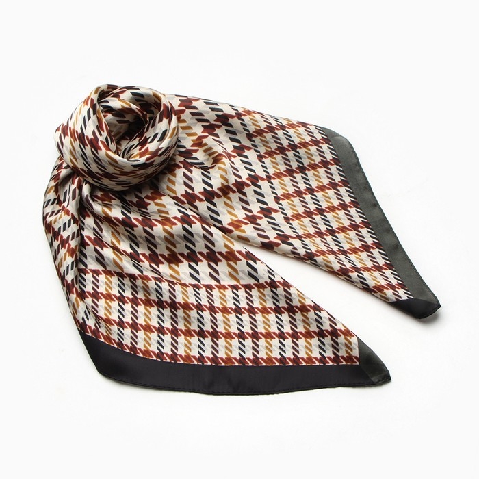 Платок женский MINAKU 70*70 см, коричневый Платок женский MINAKU 70*70 см, коричневый