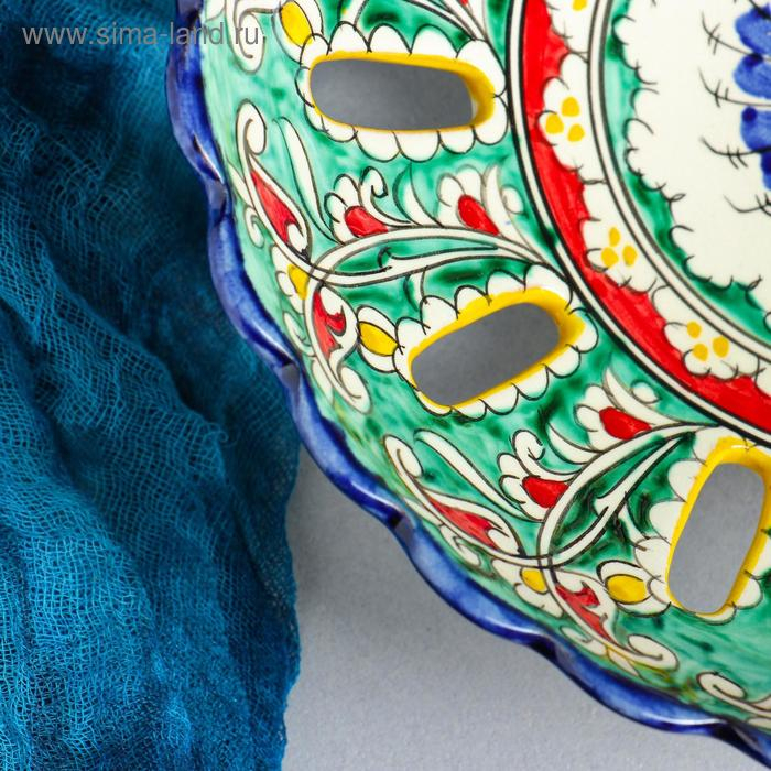 Фруктовница Риштанская Керамика  Фруктовница Риштанская Керамика "Цветы", 25 см, микс