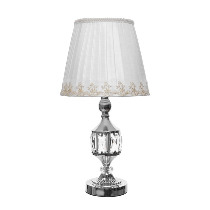 Настольная лампа Энтузиазм 1x60Вт E27 серебро 26х26х46 см RISALUX