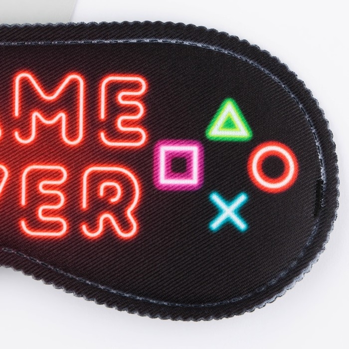 Маска для сна Game over, 19.3 х 9.5 см, цвет чёрный Маска для сна Game over, 19.3 х 9.5 см, цвет чёрный