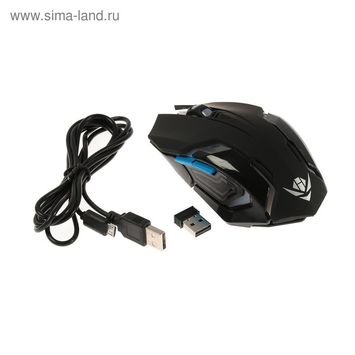 Мышь Nakatomi MROG-20UR Gaming, игровая, беспроводная, аккумуляторная, USB, чёрная Мышь Nakatomi MROG-20UR Gaming, игровая, беспроводная, аккумуляторная, USB, чёрная