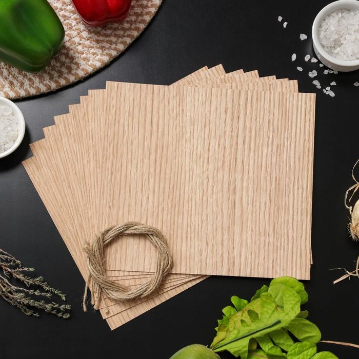 Гриль-бумага из древесины, 20×18 см, 8 шт/уп, дуб Гриль-бумага из древесины, 20×18 см, 8 шт/уп, дуб