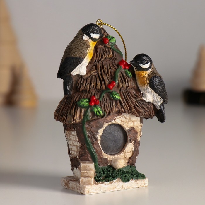Сувенир полистоун подвеска Сувенир полистоун подвеска "Синички на скворечнике" 6,5х4х9,5 см