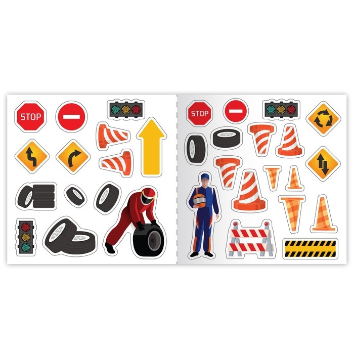 Раскраска по номерам с наклейками «Крутые гонки», 16 стр. Раскраска по номерам с наклейками «Крутые гонки», 16 стр.