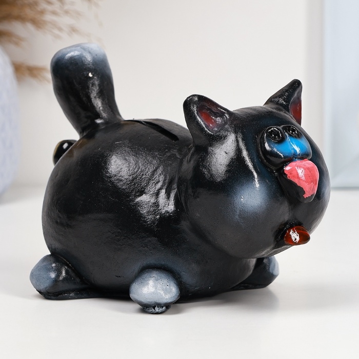 Копилка Копилка "Кот мужик" 12х17см, черный