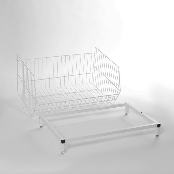 Горка-накопитель из четырёх корзин, 63×43×120, цвет белый Горка-накопитель из четырёх корзин, 63×43×120, цвет белый