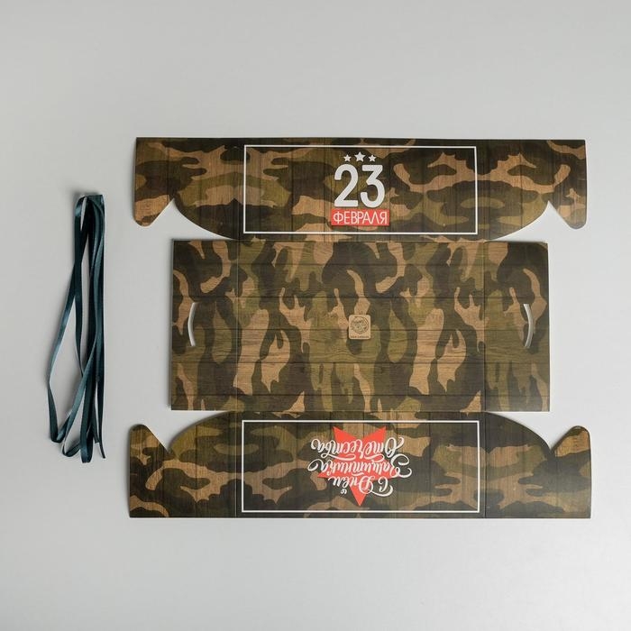 Коробка для капкейков, кондитерская упаковка, 6 ячеек «23 Февраля», 23 х 16 х 10 см Коробка для капкейков, кондитерская упаковка, 6 ячеек «23 Февраля», 23 х 16 х 10 см