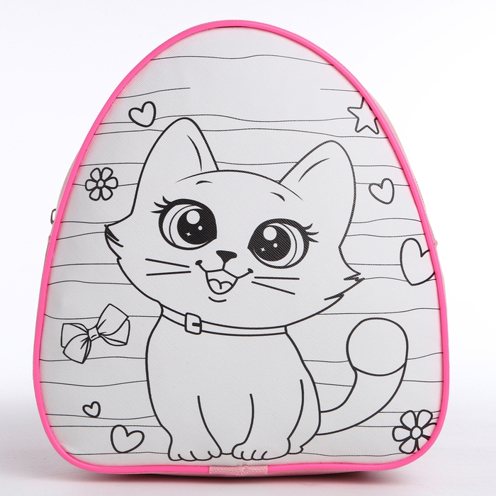 Рюкзак детский  Рюкзак детский "Сладкий котёнок", 23*20,5 см, отдел на молнии