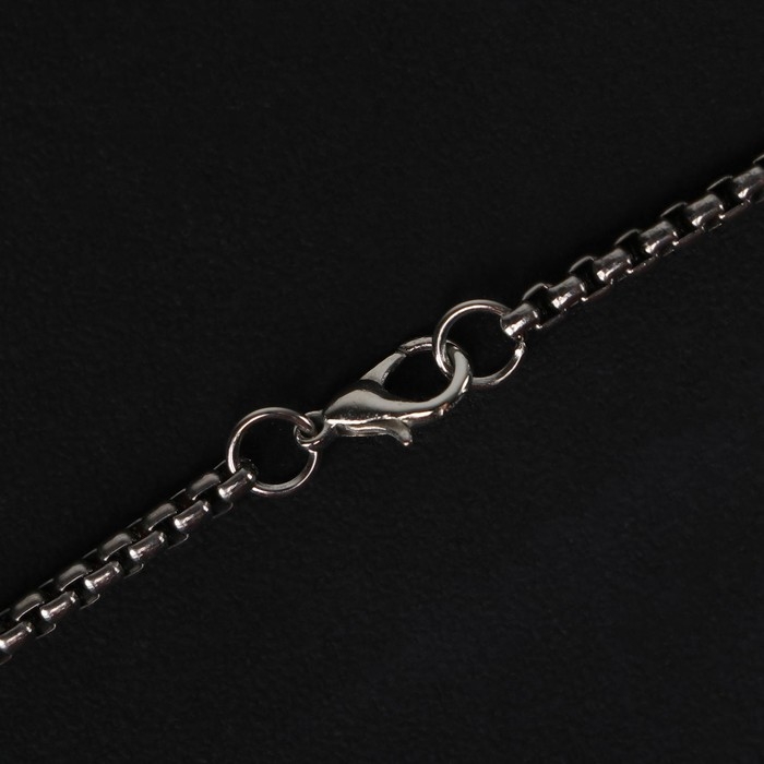 Кулон-амулет «Помпеи» хамелеон, цвет чернёное серебро, 70 см