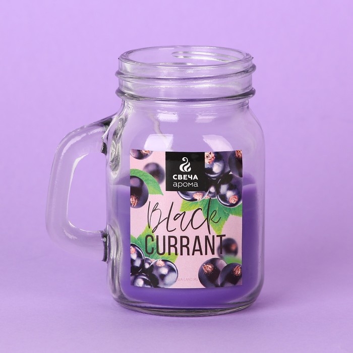 Ароматическая свеча в стекле «Black currant», 8.5 х 7.2 см. Ароматическая свеча в стекле «Black currant», 8.5 х 7.2 см.