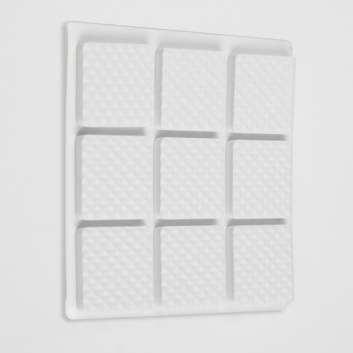 Накладка мебельная квадратная ТУНДРА, размер 18 х 18 мм, 32 шт, полимерная, цвет белый Накладка мебельная квадратная ТУНДРА, размер 18 х 18 мм, 32 шт, полимерная, цвет белый