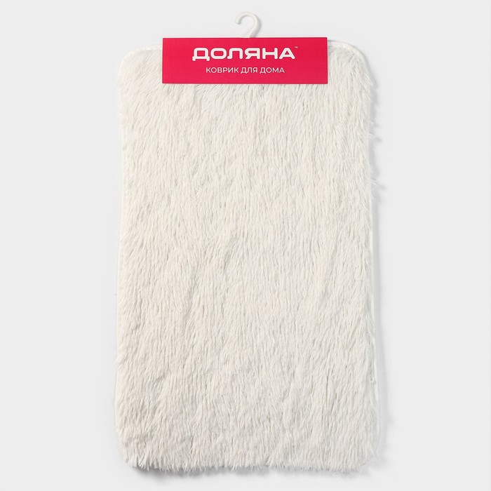 Коврик Доляна «Пушистик», 49×79 см, цвет белый