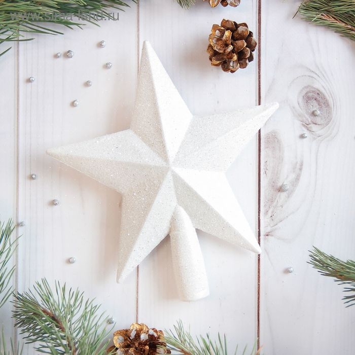 Наконечник Наконечник "Звезда" млечный путь, 22х22 см, белый