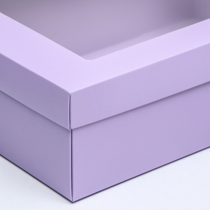 Коробка подарочная складная, упаковка, «Лавандовая», с окном 30 х 20 х 9 см Коробка подарочная складная, упаковка, «Лавандовая», с окном 30 х 20 х 9 см