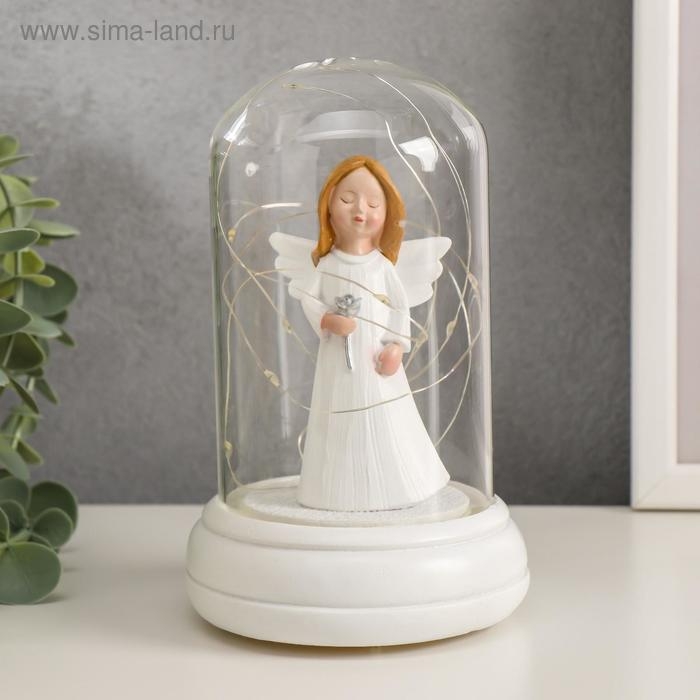 Сувенир полистоун свет  Сувенир полистоун свет "Ангел-девочка с пухлыми щёчками" МИКС 15,7х10,5х10,5 см