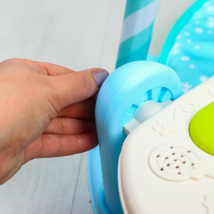 Развивающий коврик «Зимние игры», с пианино, круглый, голубой Развивающий коврик «Зимние игры», с пианино, круглый, голубой