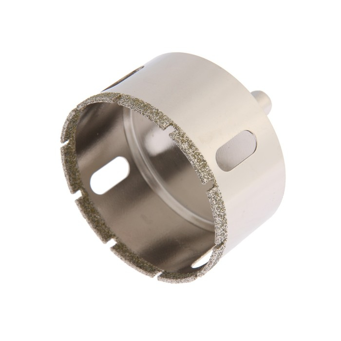 Сверло алмазное по стеклу и керамике ТУНДРА, трехгранный хвостовик, 65 х 65 мм Сверло алмазное по стеклу и керамике ТУНДРА, трехгранный хвостовик, 65 х 65 мм