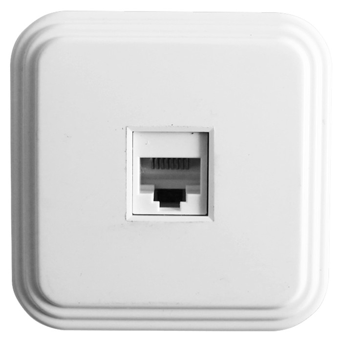 Розетка компьютерная 1-местная RJ-45, PST00-21-20 (РК8-01), белый Розетка компьютерная 1-местная RJ-45, PST00-21-20 (РК8-01), белый