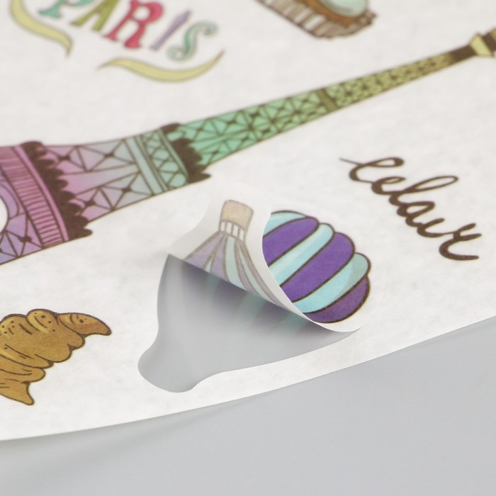 Наклейка бумага Наклейка бумага "Романтика Европы" набор 6 листов 18,6х10 см