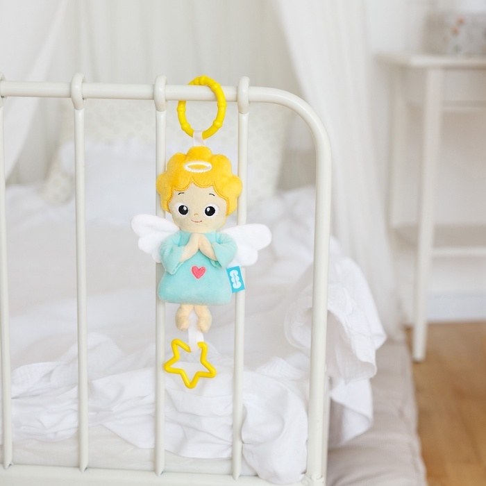 Мягкая подвеска - игрушка Мякиши «Ангел», 32 см, на кроватку и коляску