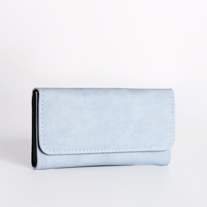 Кошелёк женский на кнопке, цвет голубой Кошелёк женский на кнопке, цвет голубой