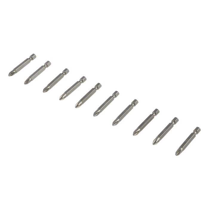 Биты ТУНДРА, намагниченные, сталь S2, PH2 х 50 мм, 10 шт. Биты ТУНДРА, намагниченные, сталь S2, PH2 х 50 мм, 10 шт.