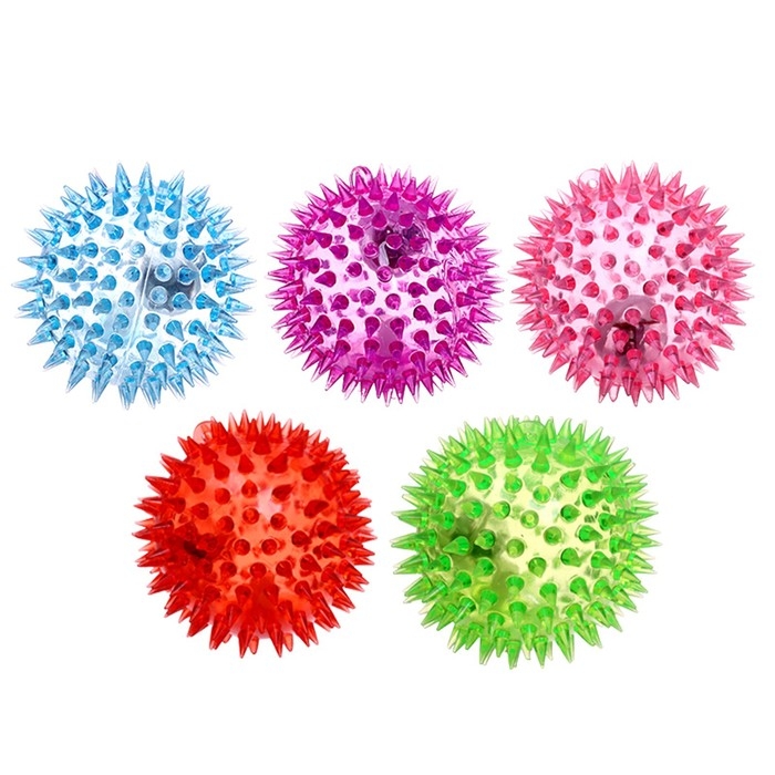 Мяч «Ёжик», световой, с пищалкой, цвета МИКС Мяч «Ёжик», световой, с пищалкой, цвета МИКС
