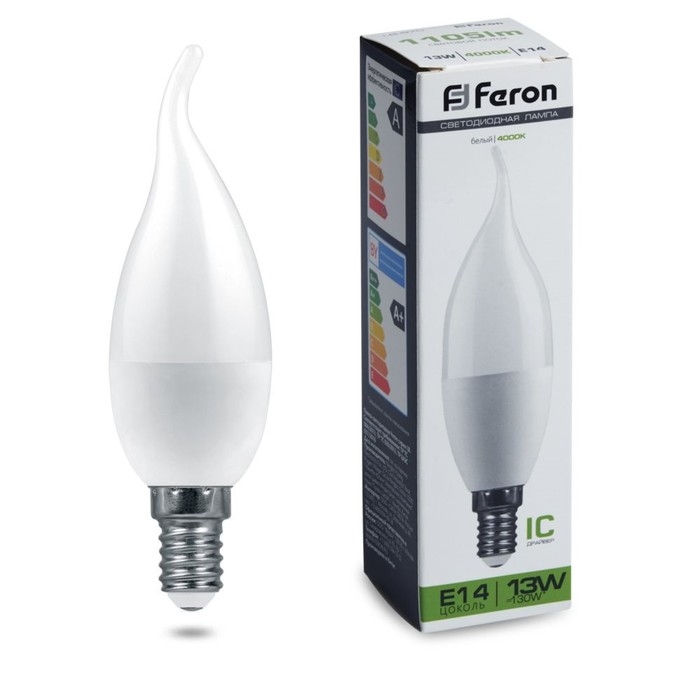 Лампа светодиодная FERON, (13W) 230V E14 4000K С37T, LB-970 Лампа светодиодная FERON, (13W) 230V E14 4000K С37T, LB-970