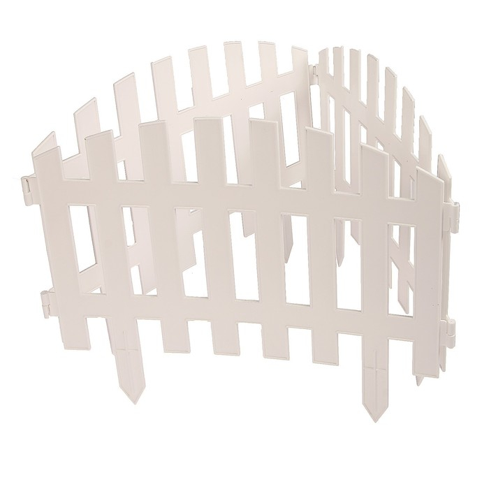 Ограждение декоративное, 35 × 210 см, 5 секций, пластик, белое, RENESSANS, Greengo Ограждение декоративное, 35 × 210 см, 5 секций, пластик, белое, RENESSANS, Greengo