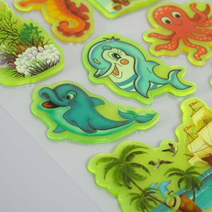 Наклейка силикон на стекло фосфорная Наклейка силикон на стекло фосфорная "Курорт" 20х16 см