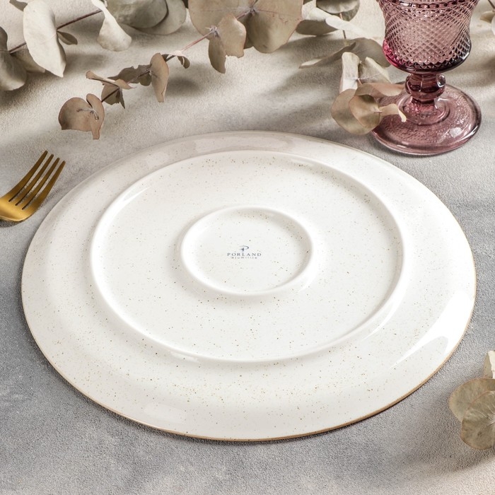 Тарелка для пиццы Beige, d=28 см, цвет бежевый Тарелка для пиццы Beige, d=28 см, цвет бежевый