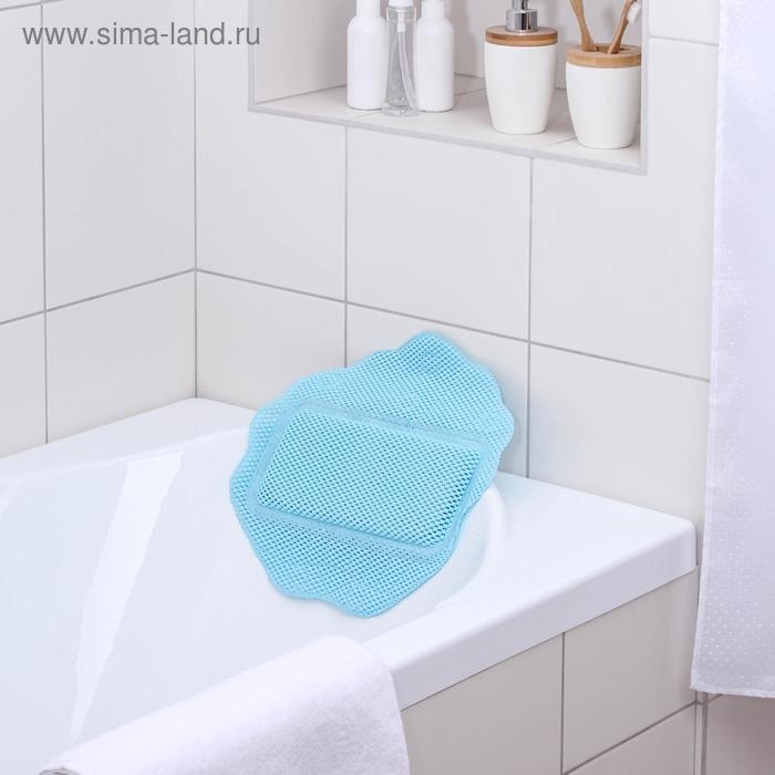Подушка для ванны с присосками «Лотос», 33×33 см, цвет МИКС