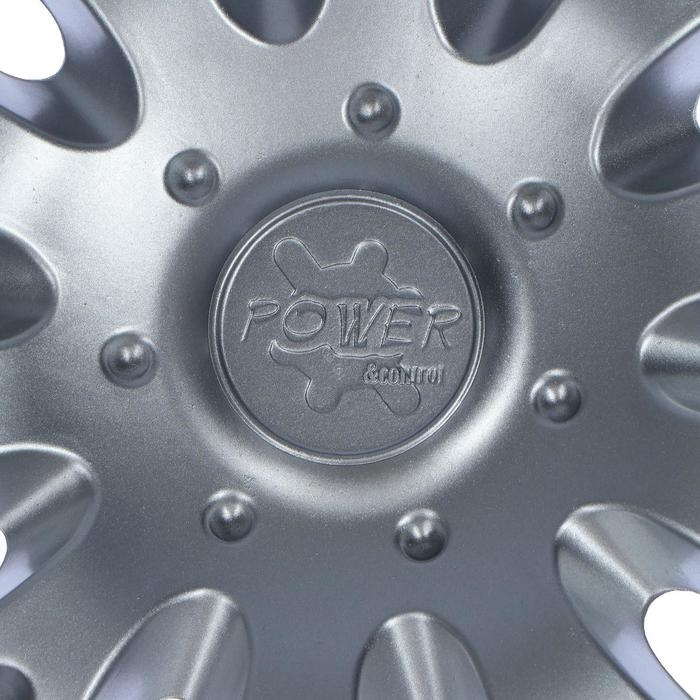 Колпаки колесные R14 Колпаки колесные R14 "ПАУЭР", серебристый набор 4 шт.