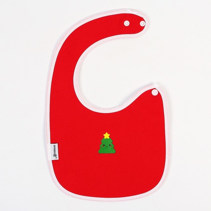 Нагрудник детский новогодний «Happy», на липучке, цвет МИКС, Крошка Я Нагрудник детский новогодний «Happy», на липучке, цвет МИКС, Крошка Я