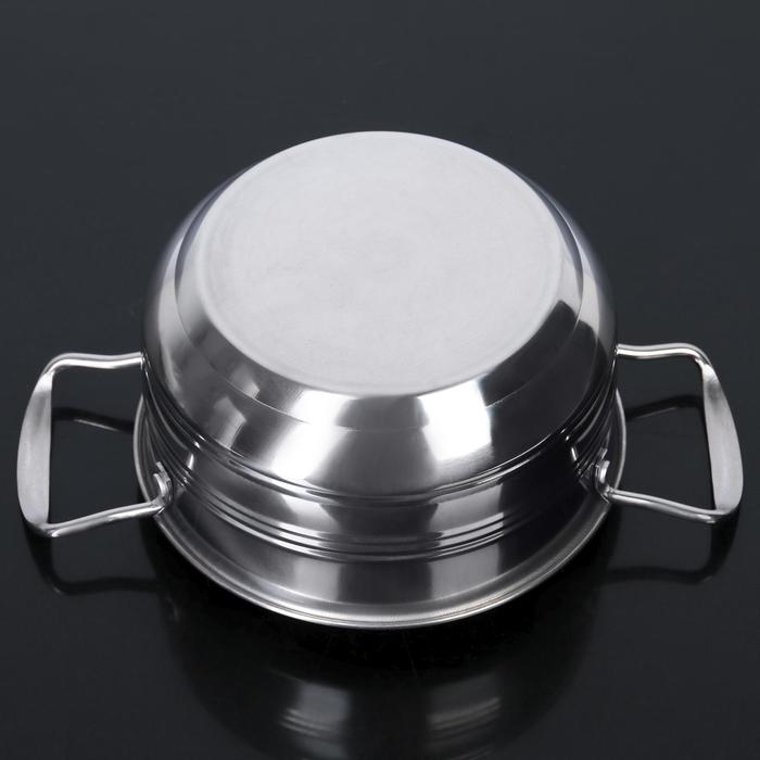 Набор кастрюль из нержавеющей стали «Ясмин», 4 кастрюли: 2 л, 2,7 л, 3,5 л, 4,5 л, d=17/19/21/23 см, металлические крышки, индукция Набор кастрюль из нержавеющей стали «Ясмин», 4 кастрюли: 2 л, 2,7 л, 3,5 л, 4,5 л, d=17/19/21/23 см, металлические крышки, индукция