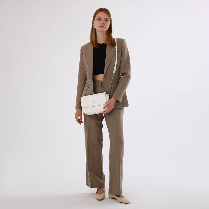 Сумка женская на молнии, цвет белый Сумка женская на молнии, цвет белый