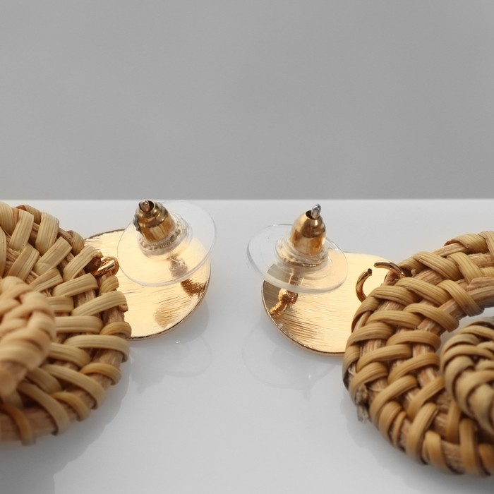 Серьги «Ваканда» стиль, сплетение, цвет бежевый Серьги «Ваканда» стиль, сплетение, цвет бежевый