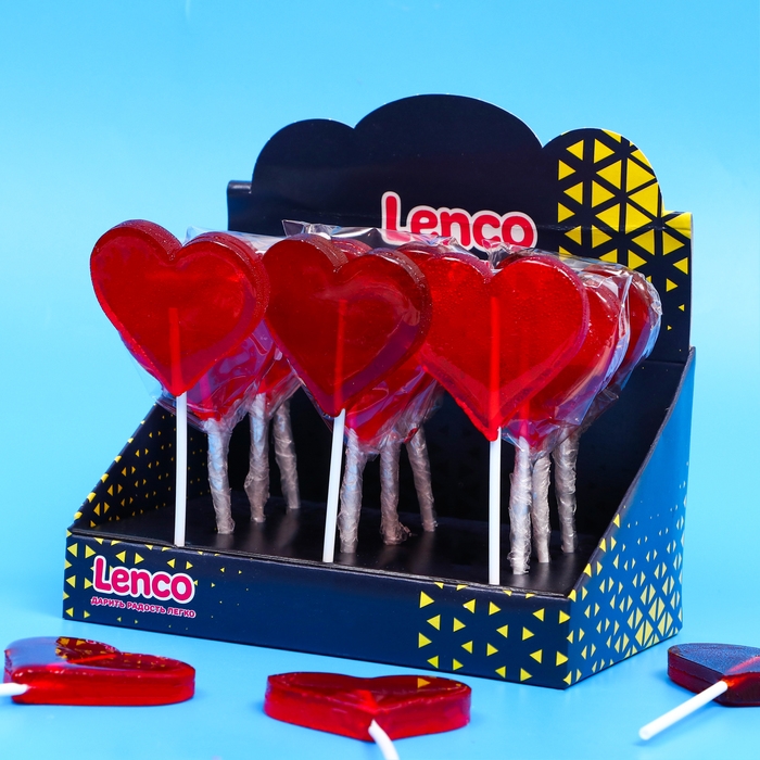 Новый год. Карамель леденцовая Lenco, «Сердечко» со вкусом клубники, 40 г Новый год. Карамель леденцовая Lenco, «Сердечко» со вкусом клубники, 40 г