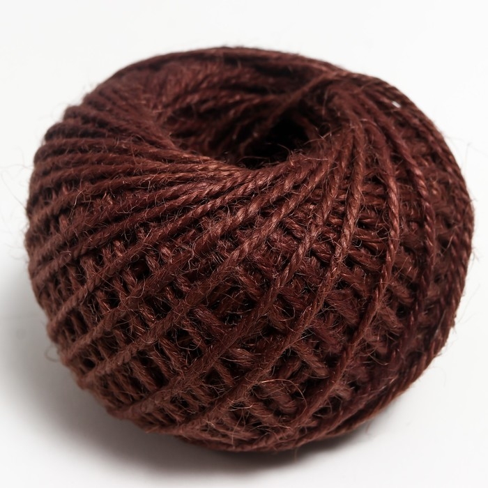 Пряжа 100% джут Пряжа 100% джут "Softino Jute Colored" 50м ±2м шоколад 50 гр
