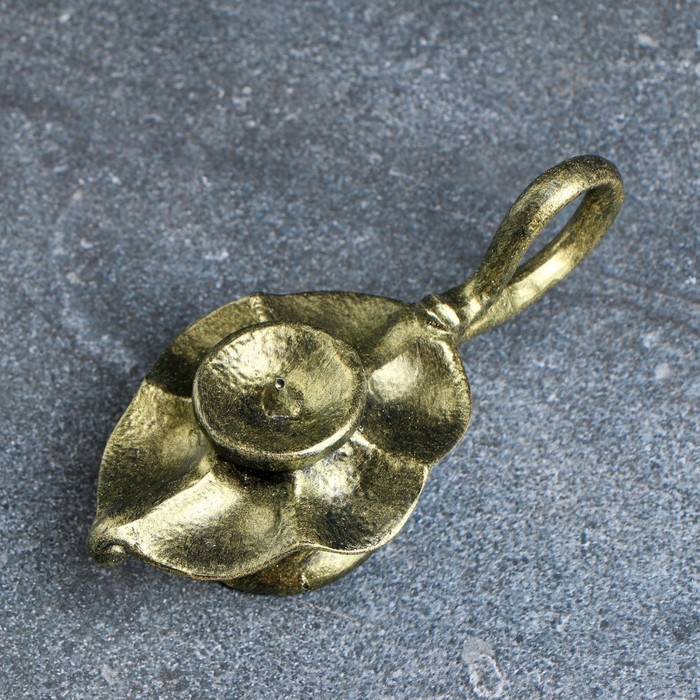 Подсвечник Подсвечник "Лампа" золото 6х7х15см