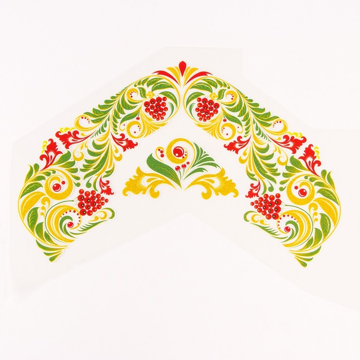 Термотрансфер «Хохлома рябина», набор 10 шт. Термотрансфер «Хохлома рябина», набор 10 шт.