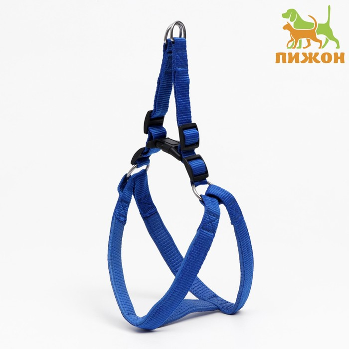 Шлейка Шлейка "Комфорт" комбинированная, 2,5 см, ОШ 45-65 см, ОГ 50-70 см, синяя